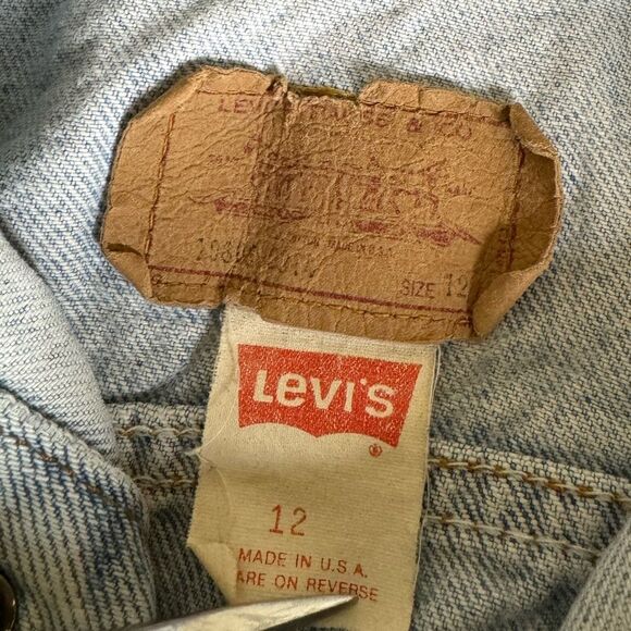 Vintage Levi’s Denim jacket for kids Made in Usa size 12 - Picture 4 of 16